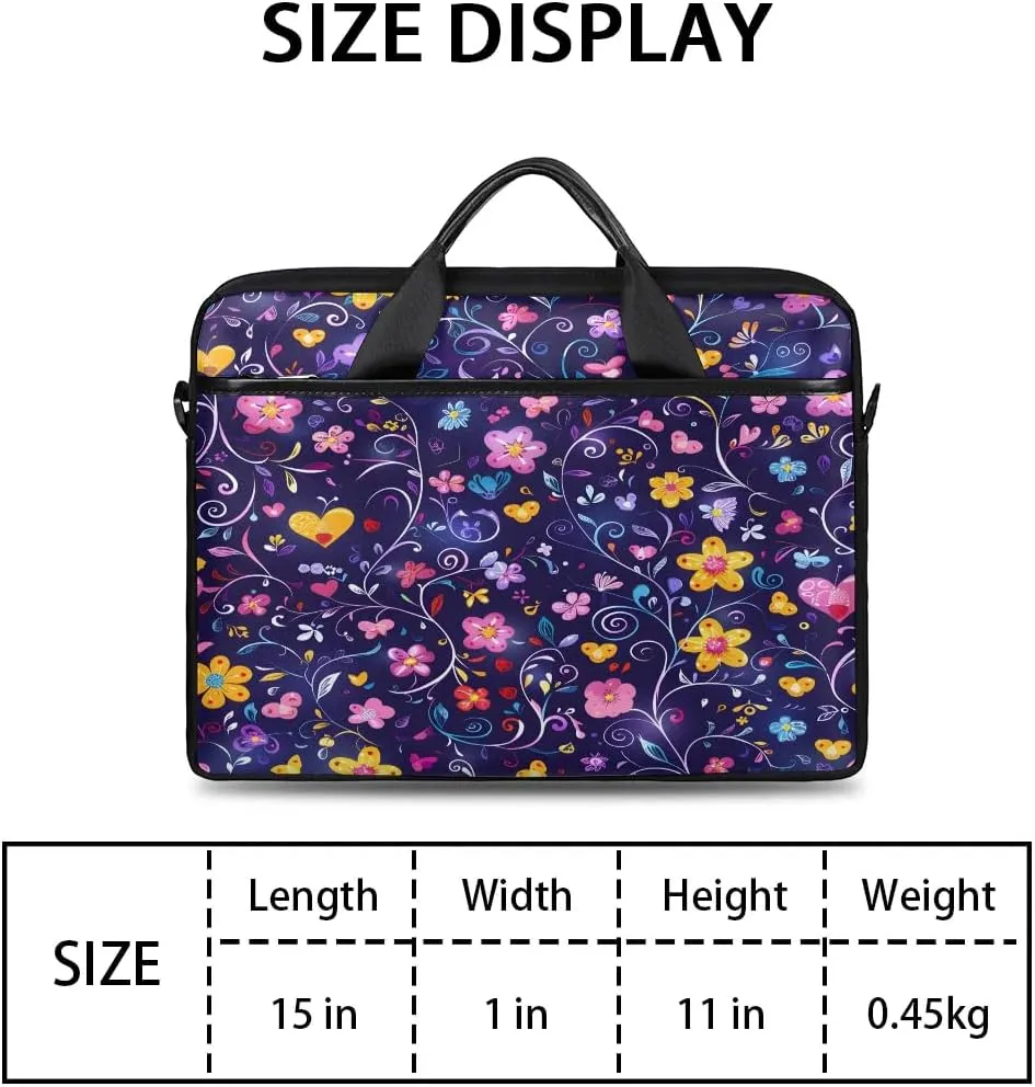 Laptop Shoulder Bag for 13-15 Inch Waterproof Laptop Sleeve Case Bag Slim Computer Carry Case Computer Cases for Laptops