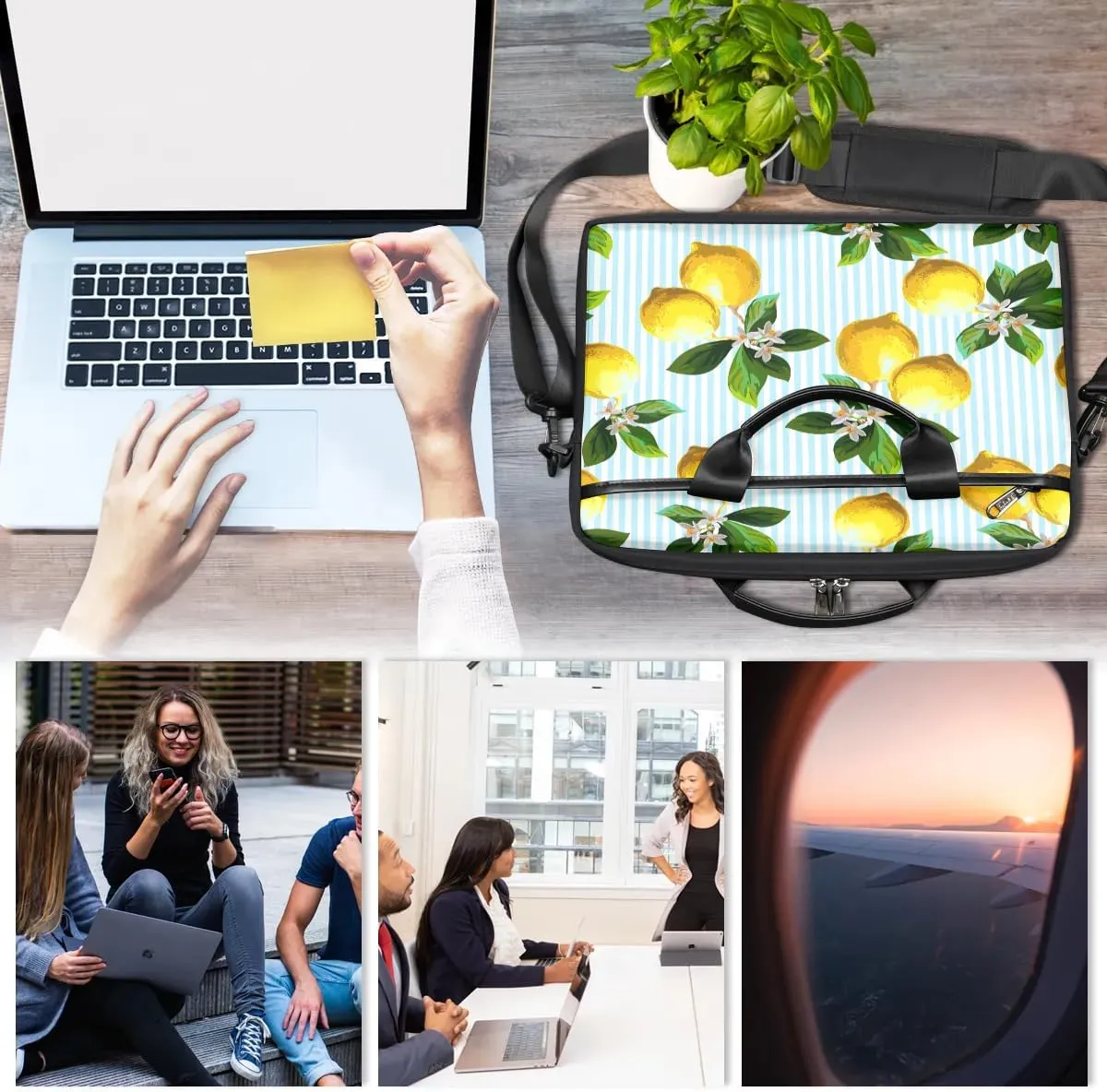 Laptop Shoulder Bag for 13-15 Inch Waterproof Laptop Sleeve Case Bag Slim Computer Carry Case Computer Cases for Laptops