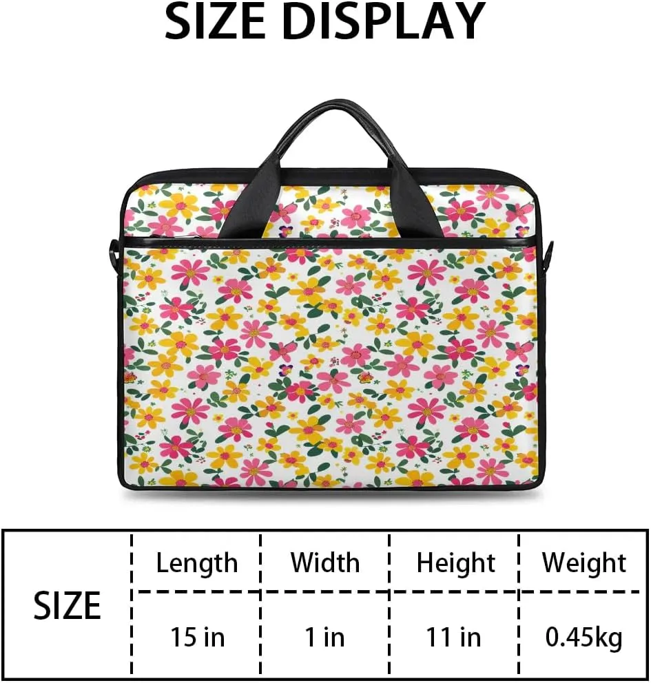 Laptop Shoulder Bag for 13-15 Inch Waterproof Laptop Sleeve Case Bag Slim Computer Carry Case Computer Cases for Laptops