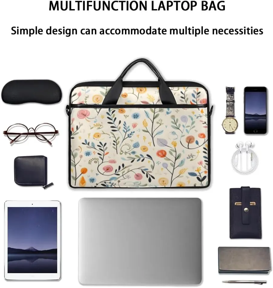 Laptop Shoulder Bag for 13-15 Inch Waterproof Laptop Sleeve Case Bag Slim Computer Carry Case Computer Cases for Laptops