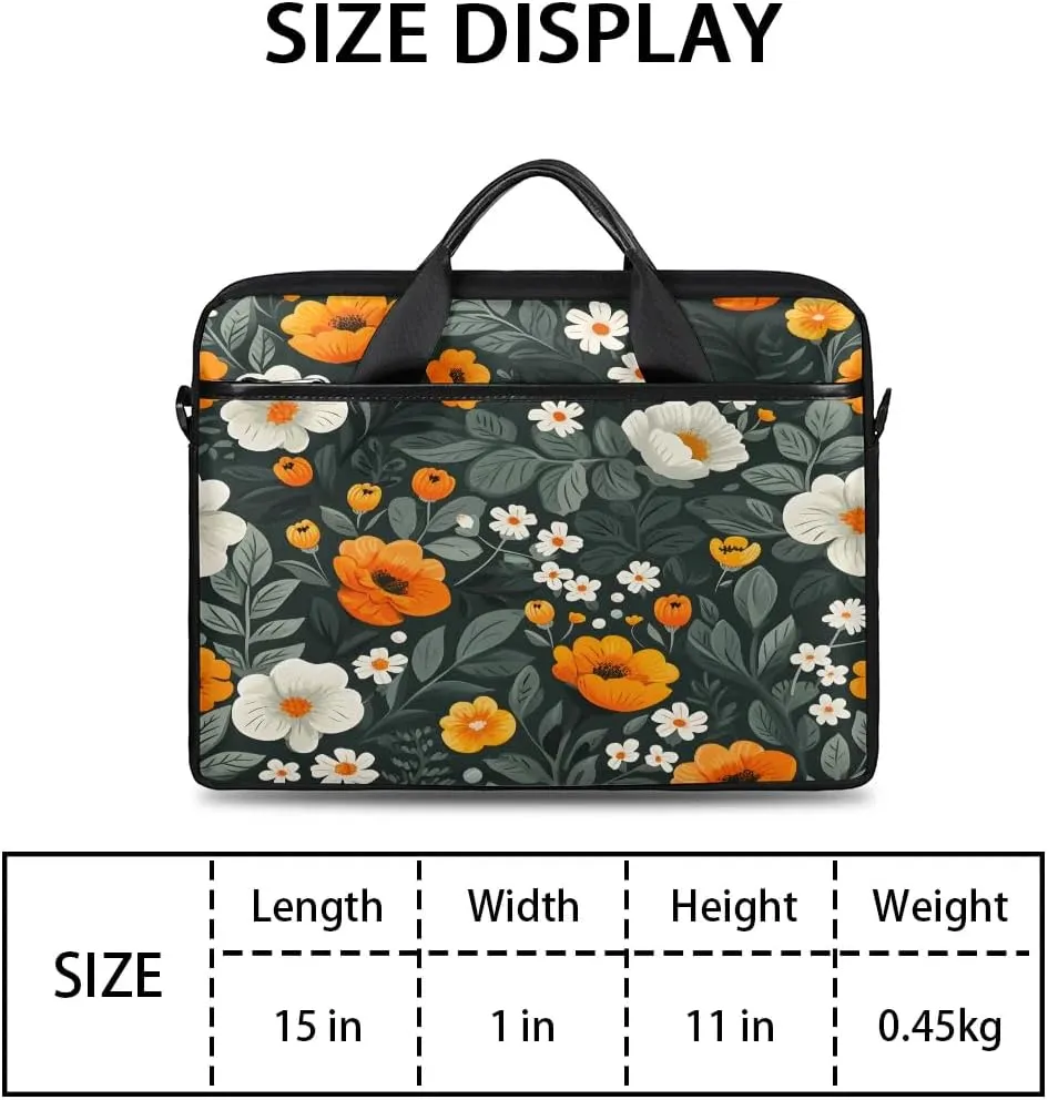 Laptop Shoulder Bag for 13-15 Inch Waterproof Laptop Sleeve Case Bag Slim Computer Carry Case Computer Cases for Laptops
