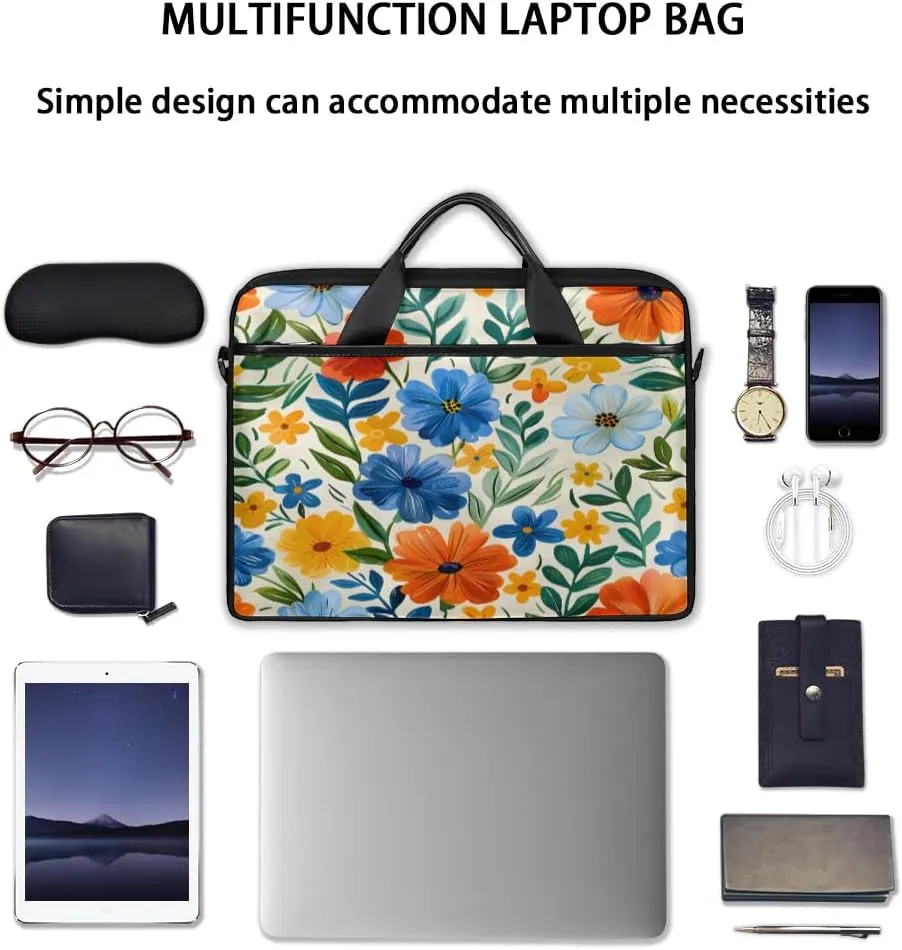 Laptop Shoulder Bag for 13-15 Inch Waterproof Laptop Sleeve Case Bag Slim Computer Carry Case Computer Cases for Laptops