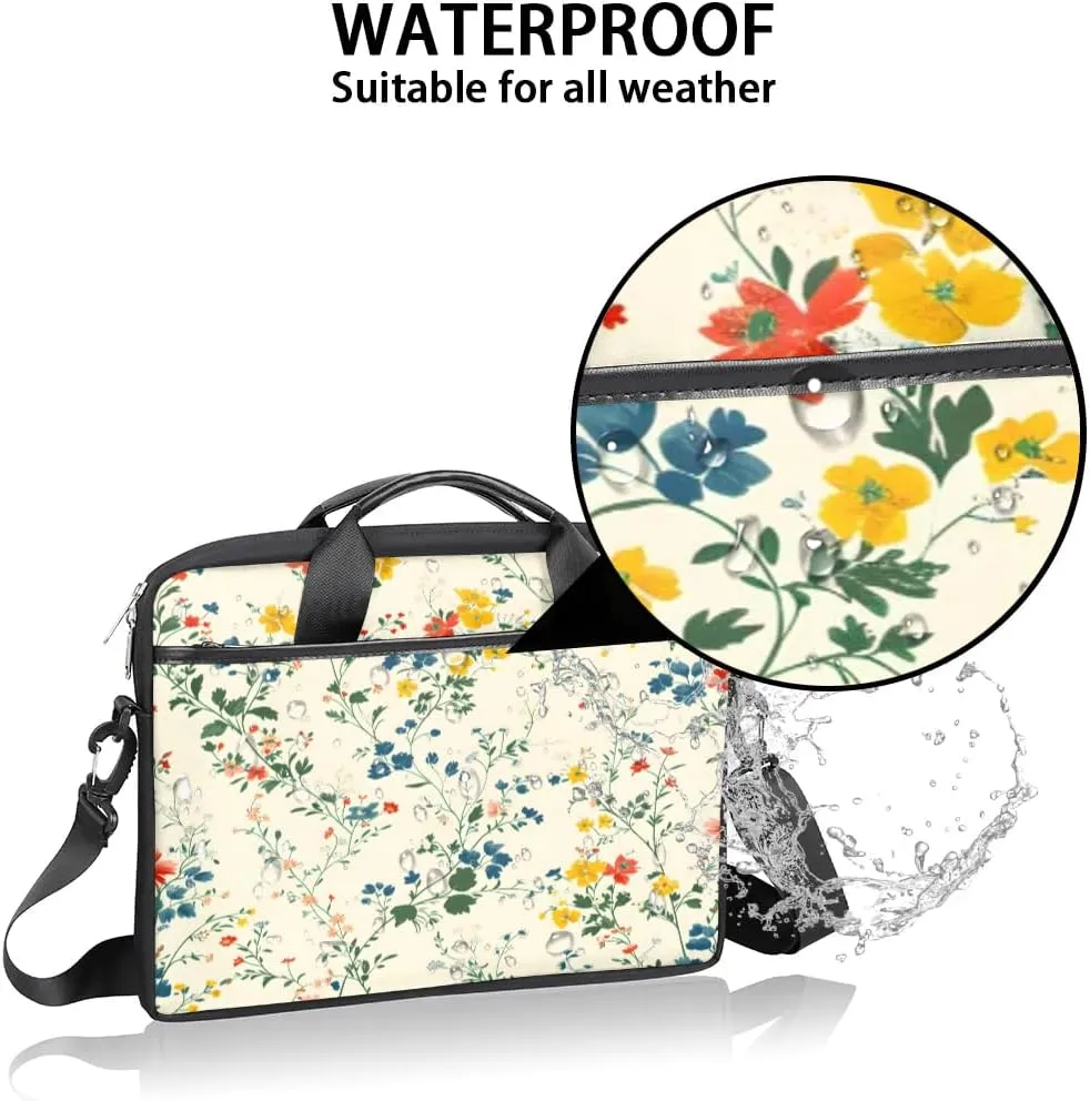 Laptop Shoulder Bag for 13-15 Inch Waterproof Laptop Sleeve Case Bag Slim Computer Carry Case Computer Cases for Laptops