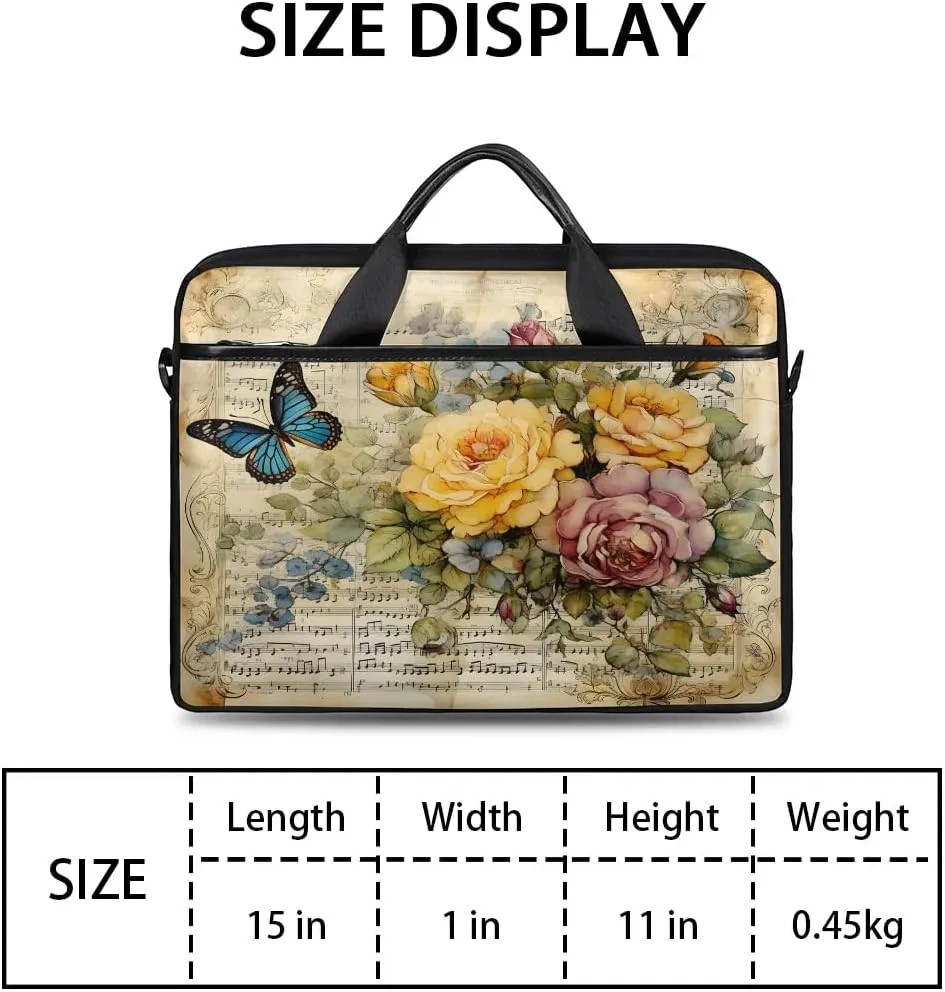 Laptop Shoulder Bag for 13-15 Inch Waterproof Laptop Sleeve Case Bag Slim Computer Carry Case Computer Cases for Laptops