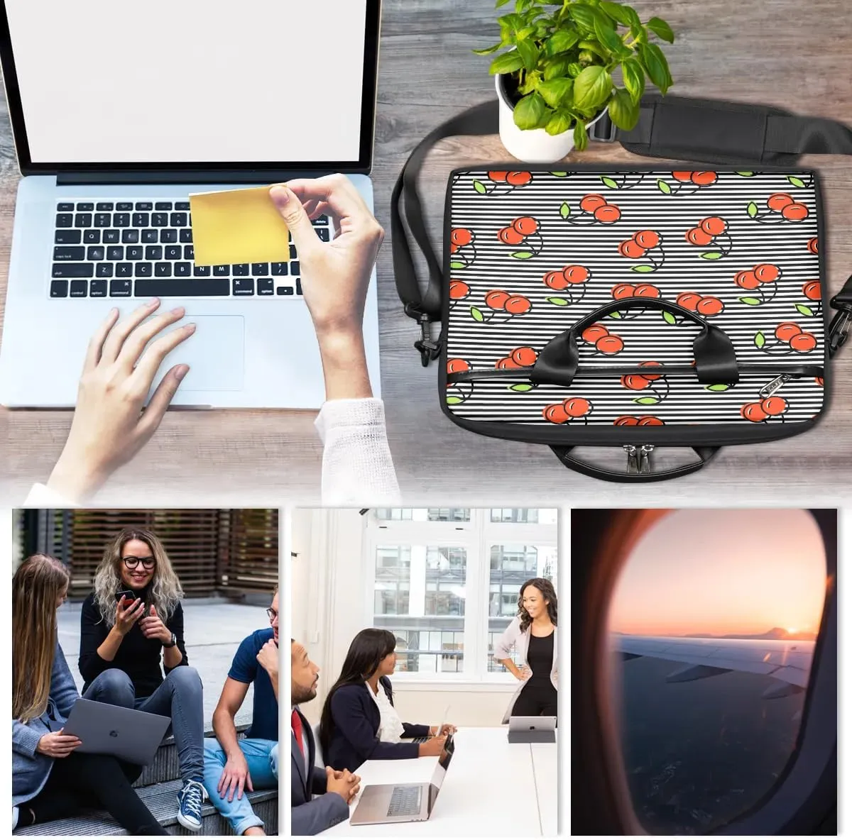 Laptop Shoulder Bag for 13-15 Inch Waterproof Laptop Sleeve Case Bag Slim Computer Carry Case Computer Cases for Laptops