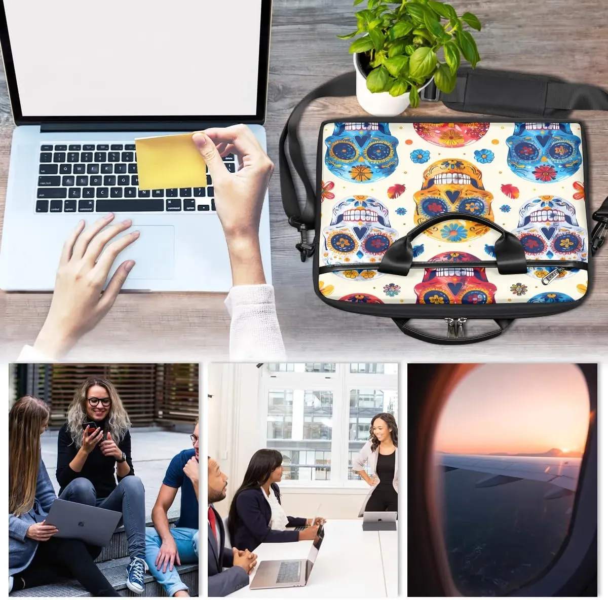 Laptop Shoulder Bag for 13-15 Inch Waterproof Laptop Sleeve Case Bag Slim Computer Carry Case Computer Cases for Laptops