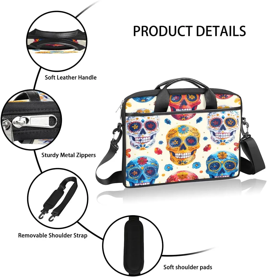 Laptop Shoulder Bag for 13-15 Inch Waterproof Laptop Sleeve Case Bag Slim Computer Carry Case Computer Cases for Laptops