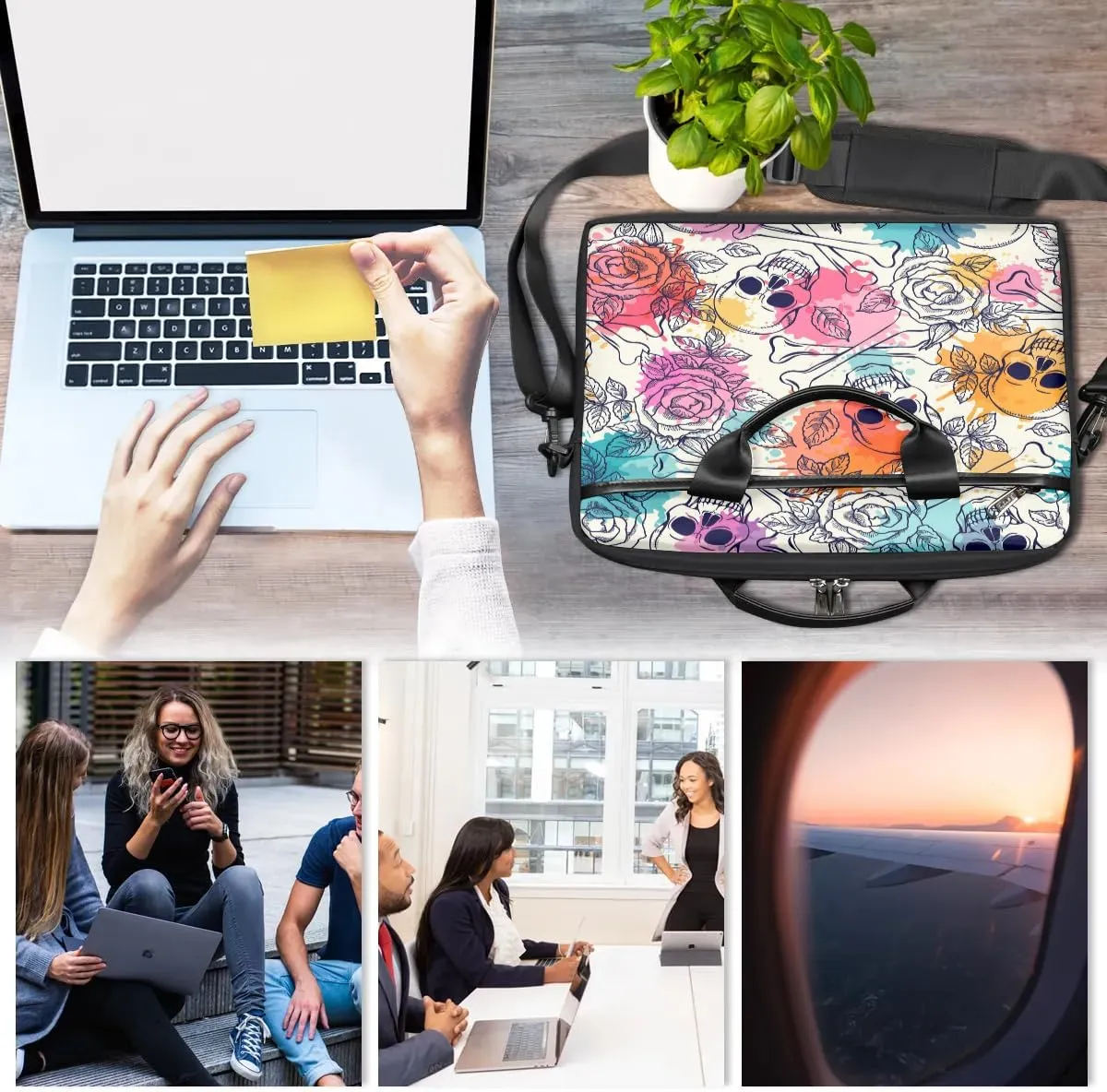 Laptop Shoulder Bag for 13-15 Inch Waterproof Laptop Sleeve Case Bag Slim Computer Carry Case Computer Cases for Laptops
