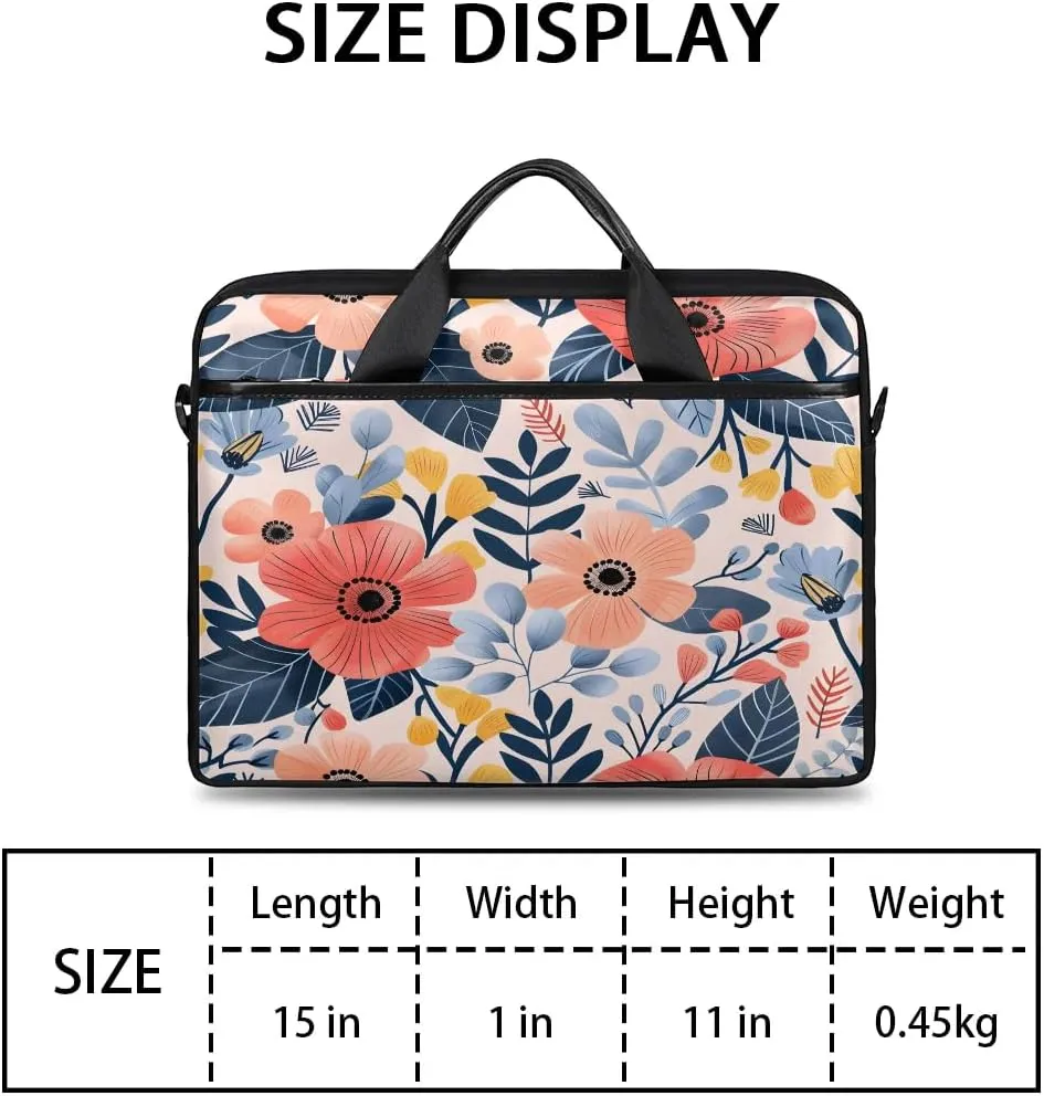 Laptop Shoulder Bag for 13-15 Inch Waterproof Laptop Sleeve Case Bag Slim Computer Carry Case Computer Cases for Laptops