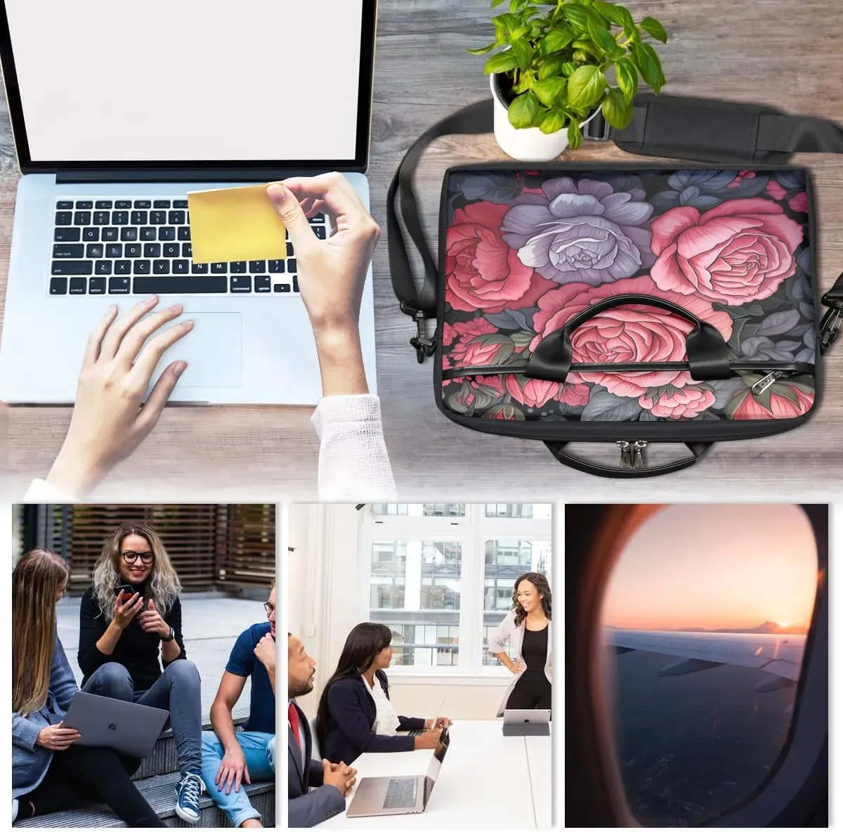 Laptop Shoulder Bag for 13-15 Inch Waterproof Laptop Sleeve Case Bag Slim Computer Carry Case Computer Cases for Laptops