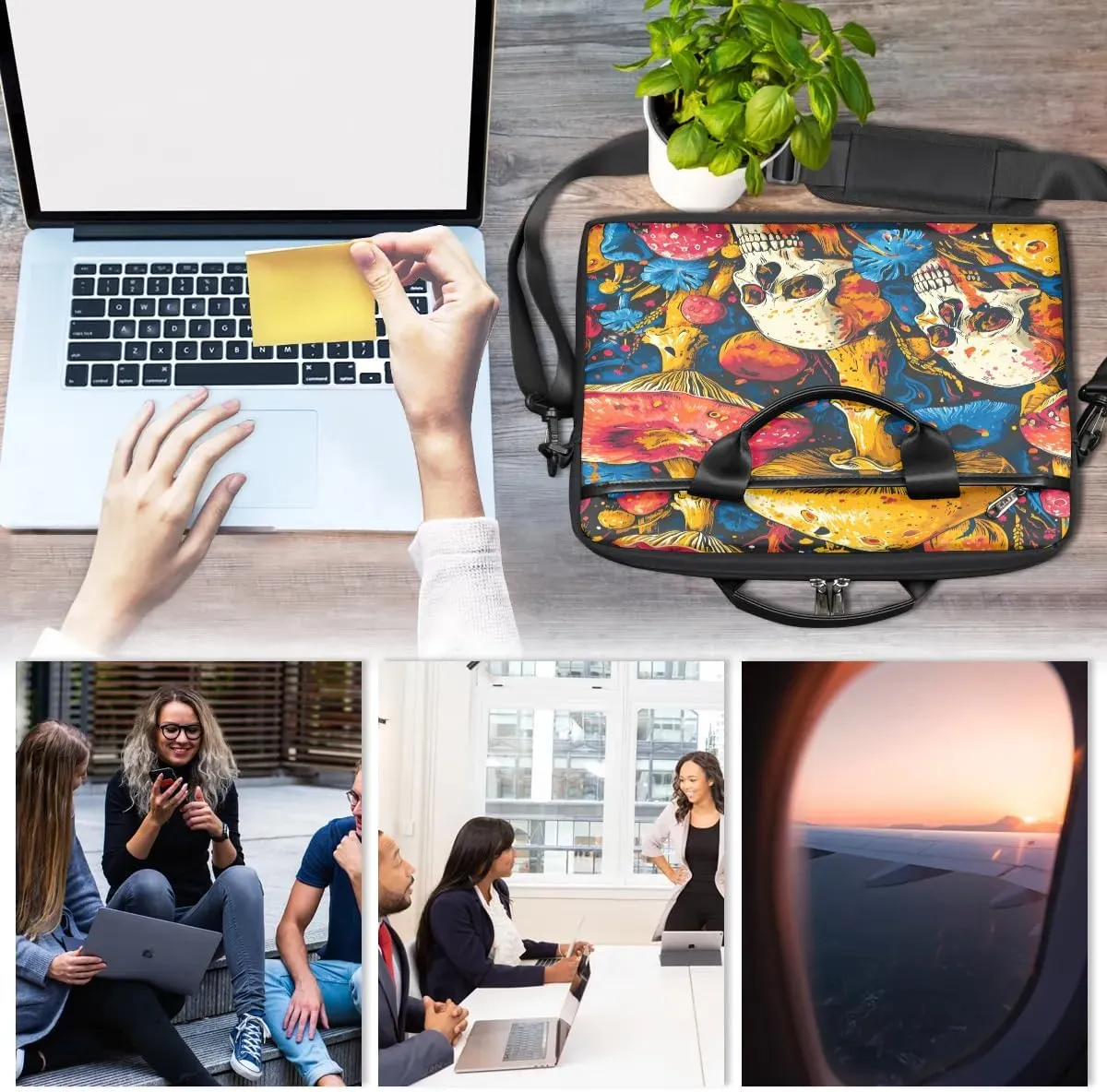 Laptop Shoulder Bag for 13-15 Inch Waterproof Laptop Sleeve Case Bag Slim Computer Carry Case Computer Cases for Laptops