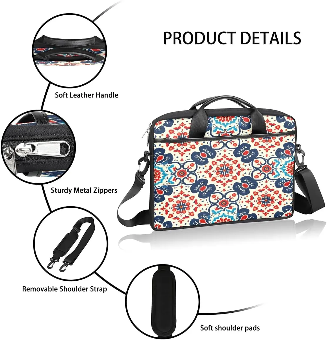 Laptop Shoulder Bag for 13-15 Inch Waterproof Laptop Sleeve Case Bag Slim Computer Carry Case Computer Cases for Laptops