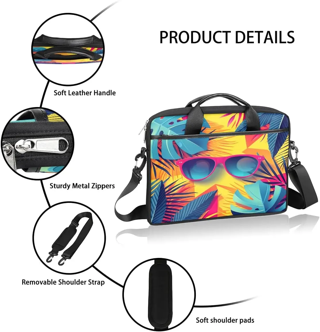 Laptop Shoulder Bag for 13-15 Inch Waterproof Laptop Sleeve Case Bag Slim Computer Carry Case Computer Cases for Laptops