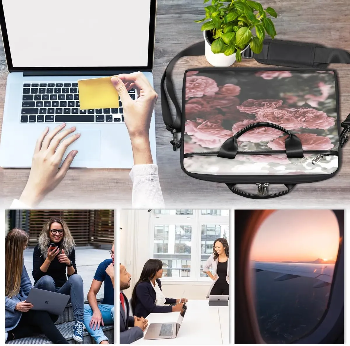 Laptop Shoulder Bag for 13-15 Inch Waterproof Laptop Sleeve Case Bag Slim Computer Carry Case Computer Cases for Laptops