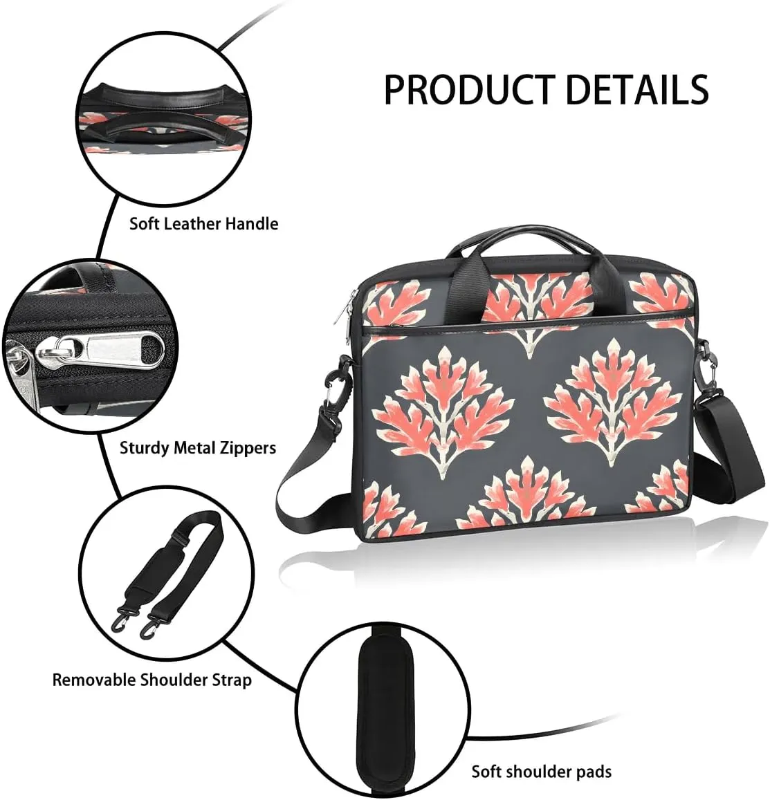Laptop Shoulder Bag for 13-15 Inch Waterproof Laptop Sleeve Case Bag Slim Computer Carry Case Computer Cases for Laptops