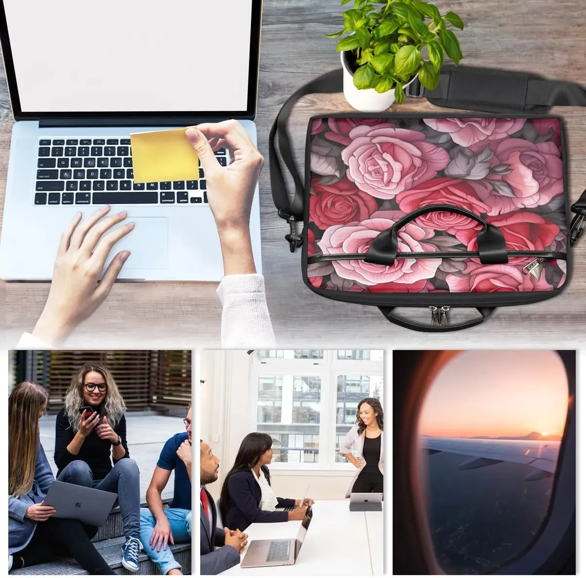 Laptop Shoulder Bag for 13-15 Inch Waterproof Laptop Sleeve Case Bag Slim Computer Carry Case Computer Cases for Laptops