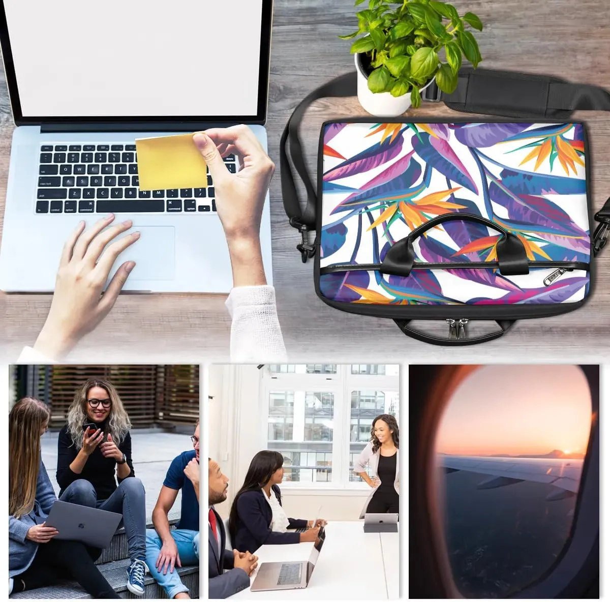 Laptop Shoulder Bag for 13-15 Inch Waterproof Laptop Sleeve Case Bag Slim Computer Carry Case Computer Cases for Laptops