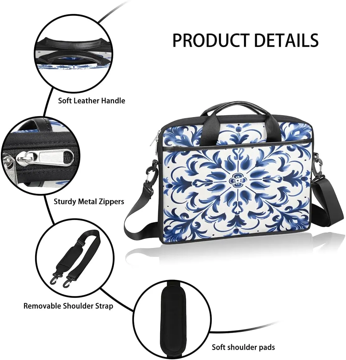 Laptop Shoulder Bag for 13-15 Inch Waterproof Laptop Sleeve Case Bag Slim Computer Carry Case Computer Cases for Laptops