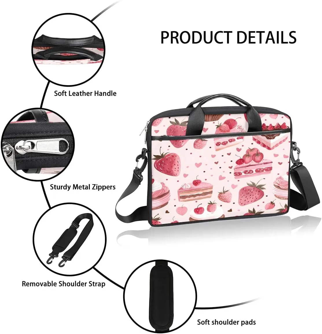 Laptop Shoulder Bag for 13-15 Inch Waterproof Laptop Sleeve Case Bag Slim Computer Carry Case Computer Cases for Laptops