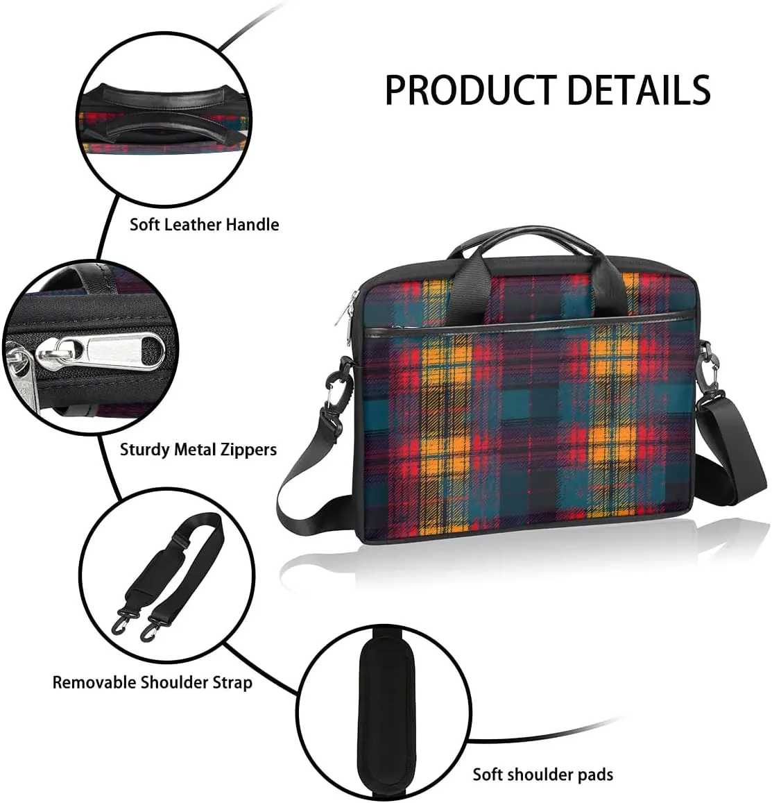 Laptop Shoulder Bag for 13-15 Inch Waterproof Laptop Sleeve Case Bag Slim Computer Carry Case Computer Cases for Laptops