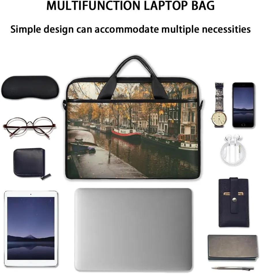Laptop Shoulder Bag for 13-15 Inch Waterproof Laptop Sleeve Case Bag Slim Computer Carry Case Computer Cases for Laptops