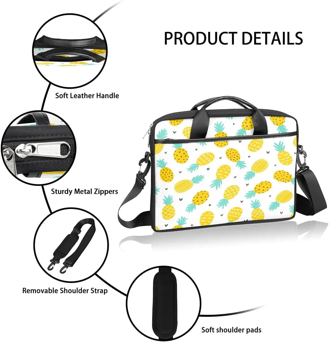 Laptop Shoulder Bag for 13-15 Inch Waterproof Laptop Sleeve Case Bag Slim Computer Carry Case Computer Cases for Laptops