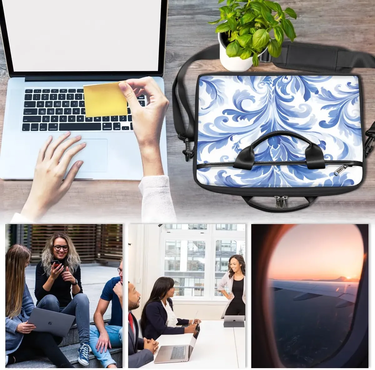 Laptop Shoulder Bag for 13-15 Inch Waterproof Laptop Sleeve Case Bag Slim Computer Carry Case Computer Cases for Laptops