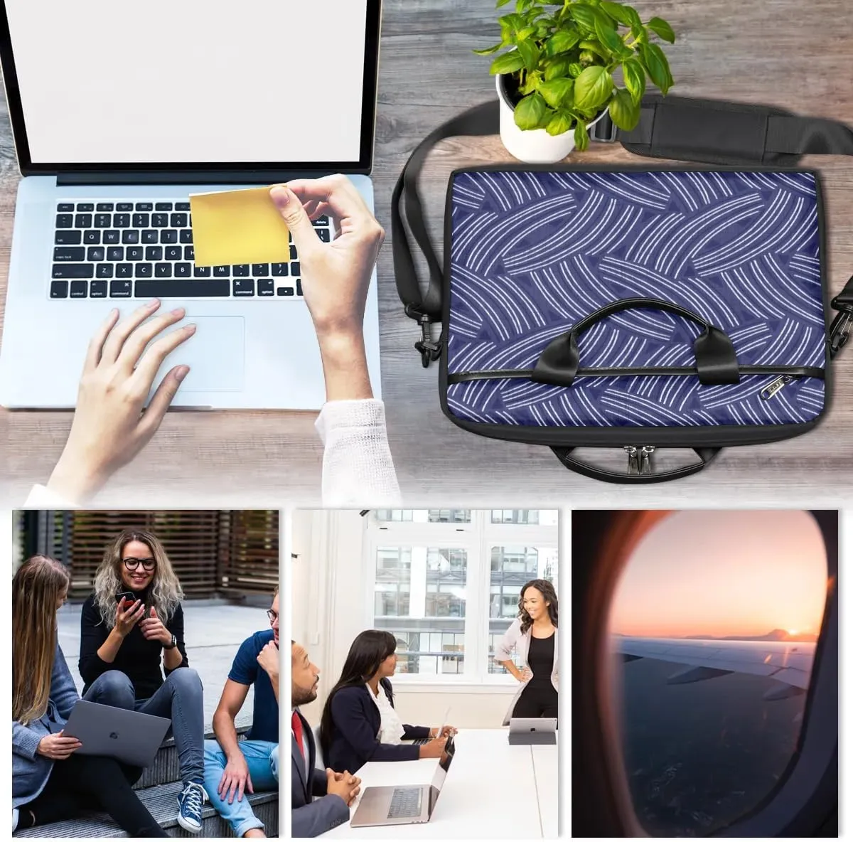 Laptop Shoulder Bag for 13-15 Inch Waterproof Laptop Sleeve Case Bag Slim Computer Carry Case Computer Cases for Laptops