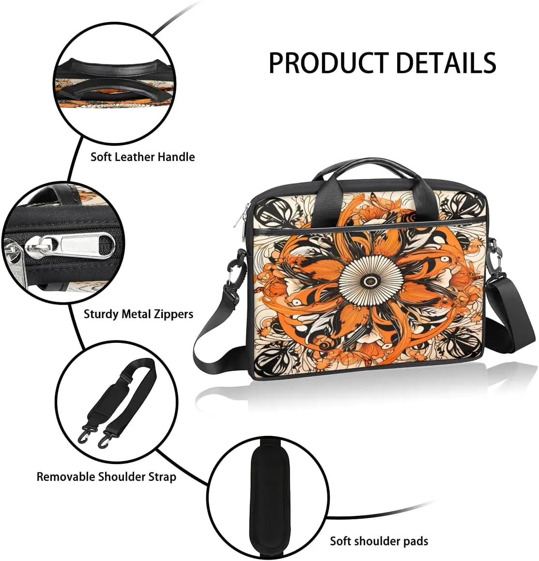 Laptop Shoulder Bag for 13-15 Inch Waterproof Laptop Sleeve Case Bag Slim Computer Carry Case Computer Cases for Laptops