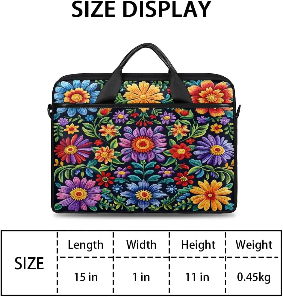 Laptop Shoulder Bag for 13-15 Inch Waterproof Laptop Sleeve Case Bag Slim Computer Carry Case Computer Cases for Laptops