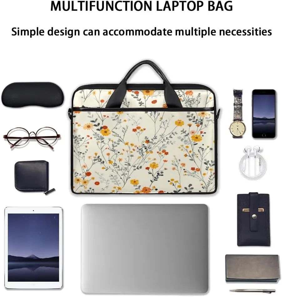 Laptop Shoulder Bag for 13-15 Inch Waterproof Laptop Sleeve Case Bag Slim Computer Carry Case Computer Cases for Laptops