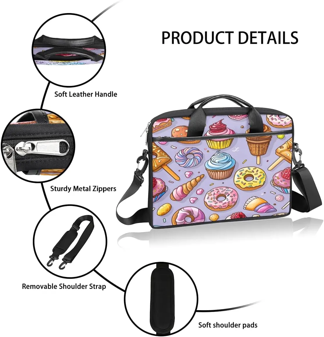 Laptop Shoulder Bag for 13-15 Inch Waterproof Laptop Sleeve Case Bag Slim Computer Carry Case Computer Cases for Laptops
