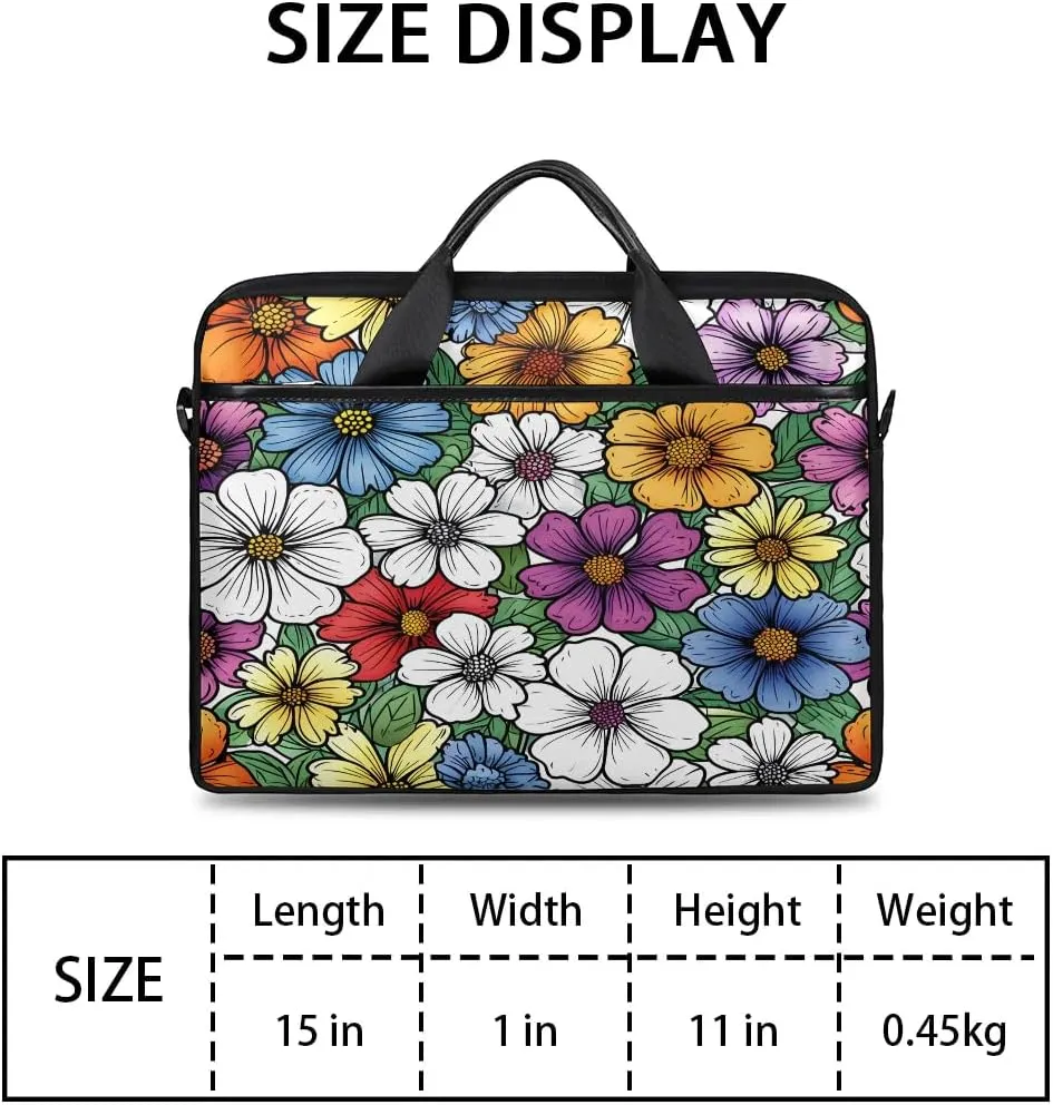 Laptop Shoulder Bag for 13-15 Inch Waterproof Laptop Sleeve Case Bag Slim Computer Carry Case Computer Cases for Laptops