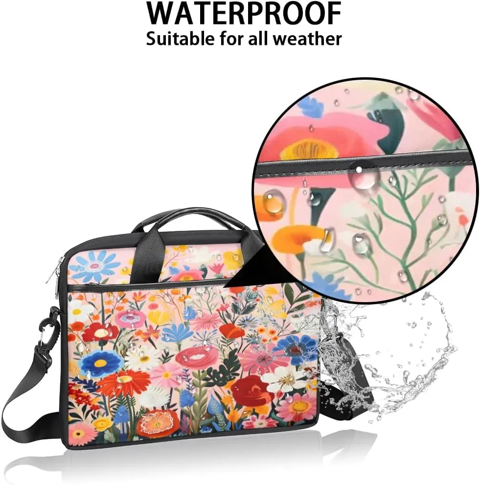 Laptop Shoulder Bag for 13-15 Inch Waterproof Laptop Sleeve Case Bag Slim Computer Carry Case Computer Cases for Laptops