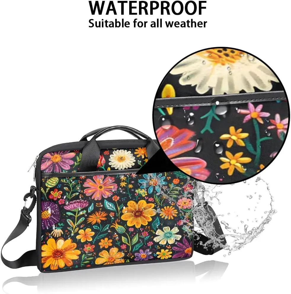 Laptop Shoulder Bag for 13-15 Inch Waterproof Laptop Sleeve Case Bag Slim Computer Carry Case Computer Cases for Laptops