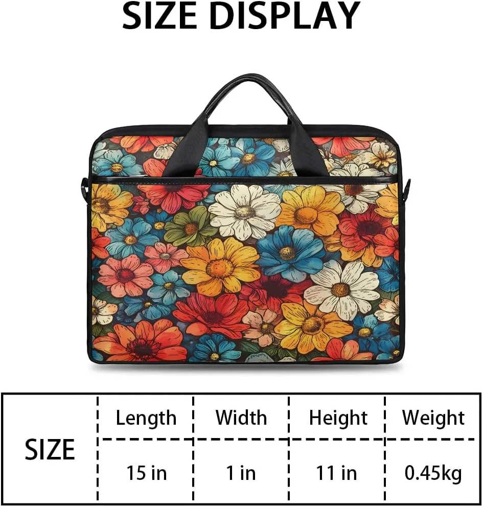 Laptop Shoulder Bag for 13-15 Inch Waterproof Laptop Sleeve Case Bag Slim Computer Carry Case Computer Cases for Laptops