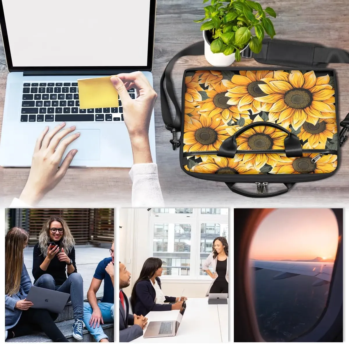 Laptop Shoulder Bag for 13-15 Inch Waterproof Laptop Sleeve Case Bag Slim Computer Carry Case Computer Cases for Laptops