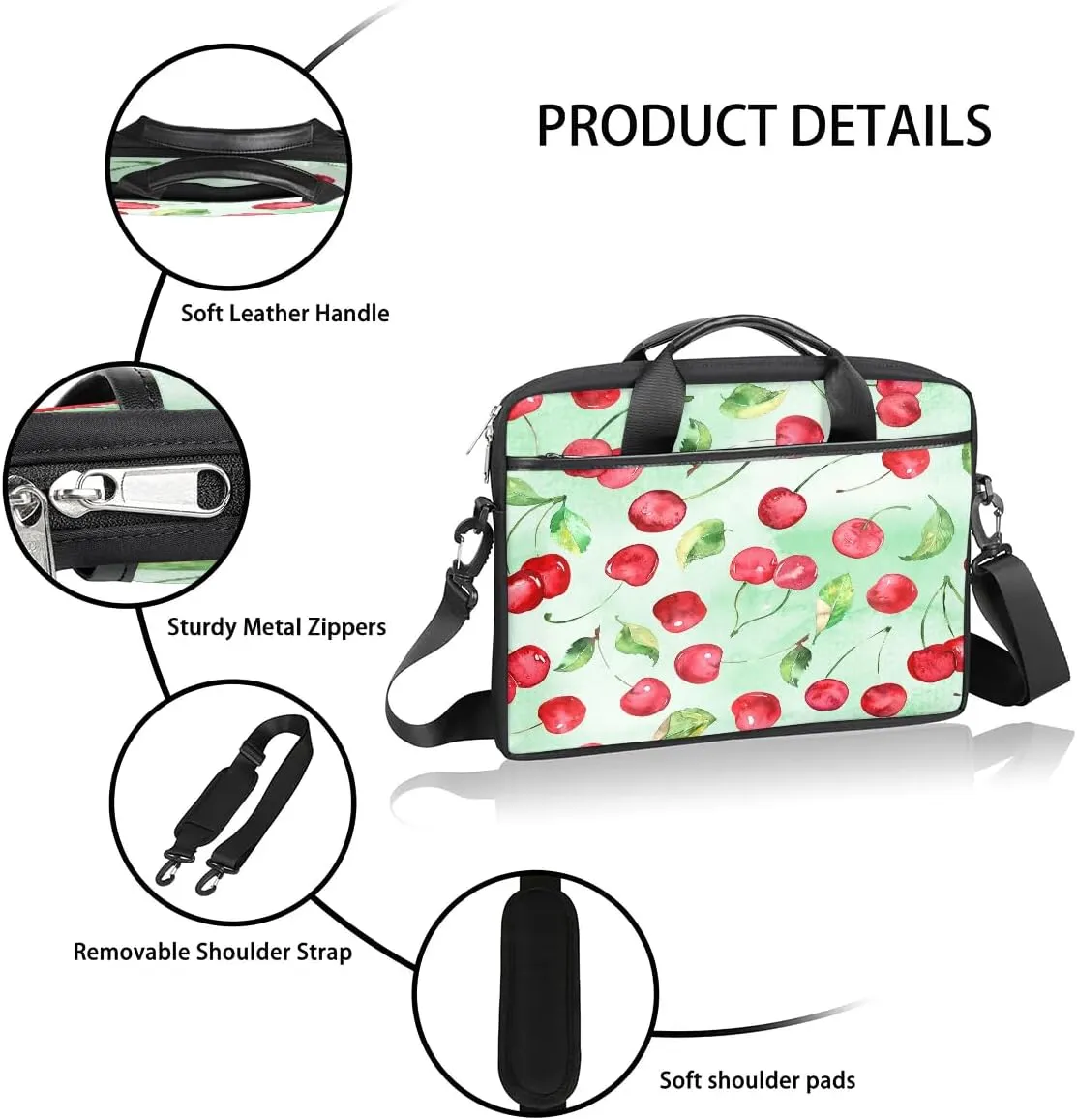 Laptop Shoulder Bag for 13-15 Inch Waterproof Laptop Sleeve Case Bag Slim Computer Carry Case Computer Cases for Laptops
