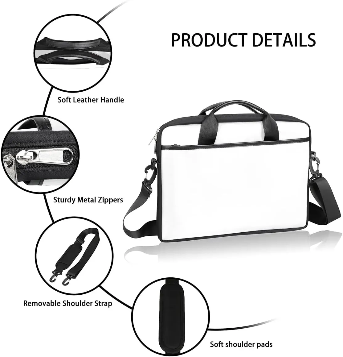 Laptop Shoulder Bag for 13-15 Inch Waterproof Laptop Sleeve Case Bag Slim Computer Carry Case Computer Cases for Laptops