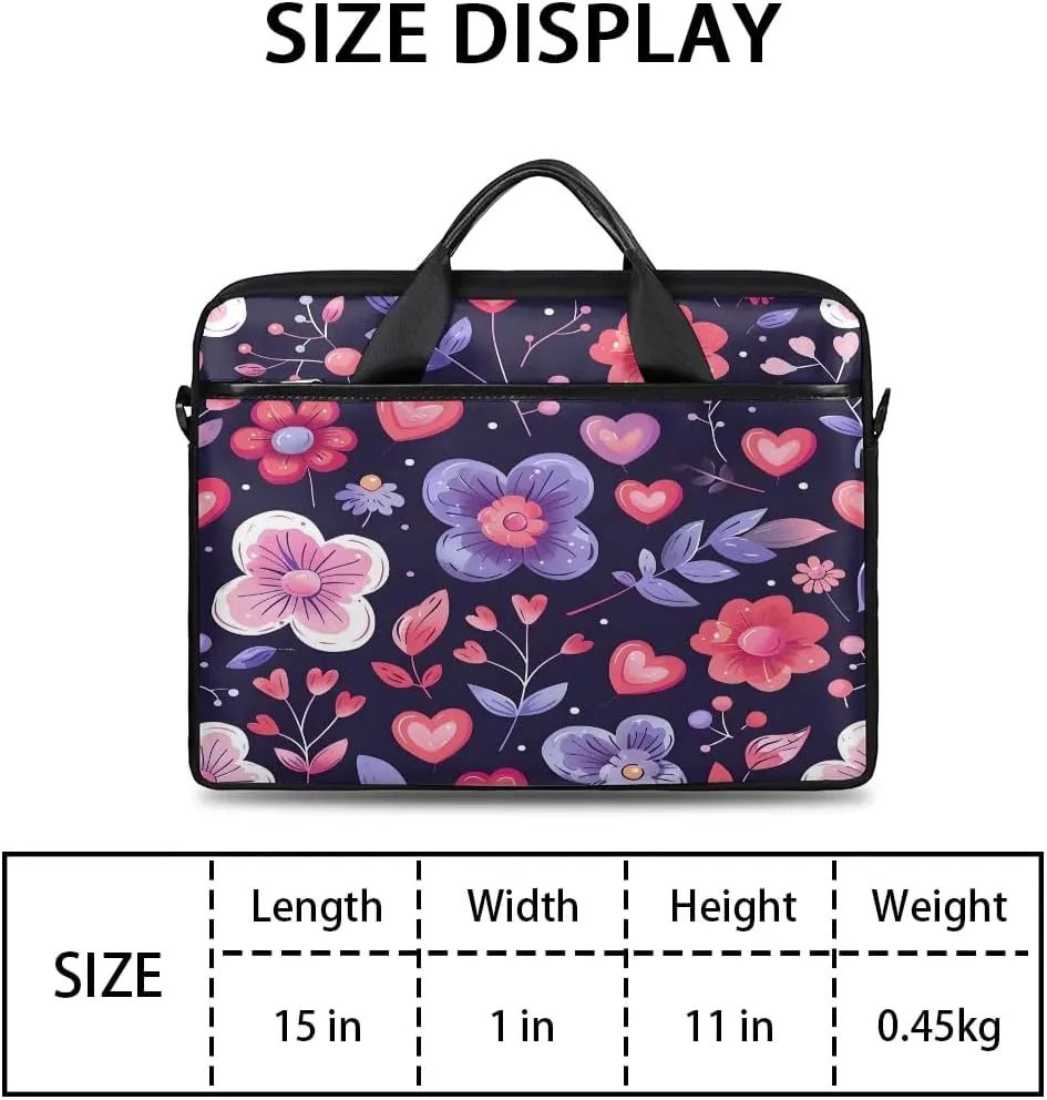 Laptop Shoulder Bag for 13-15 Inch Waterproof Laptop Sleeve Case Bag Slim Computer Carry Case Computer Cases for Laptops