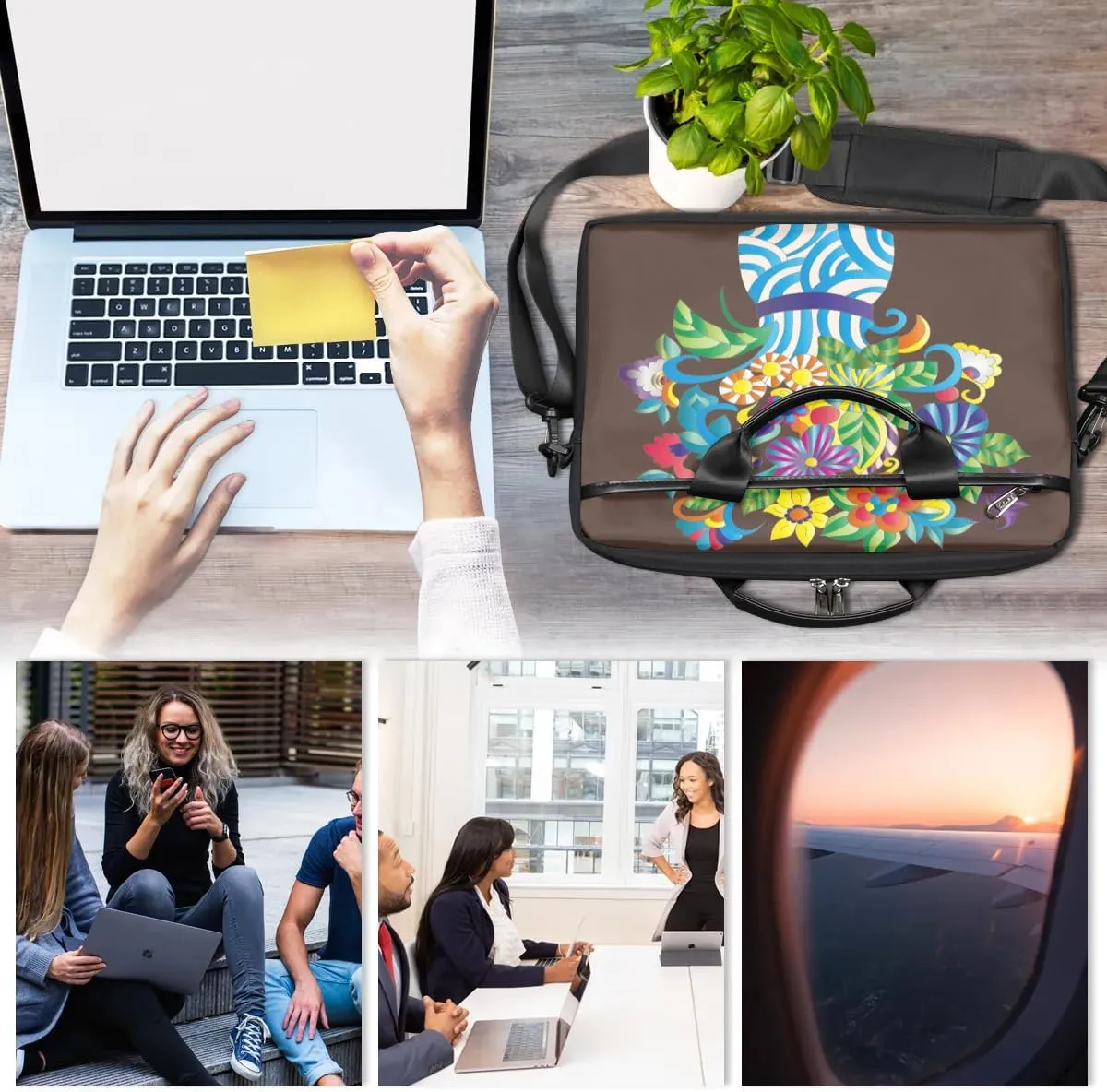 Laptop Shoulder Bag for 13-15 Inch Waterproof Laptop Sleeve Case Bag Slim Computer Carry Case Computer Cases for Laptops