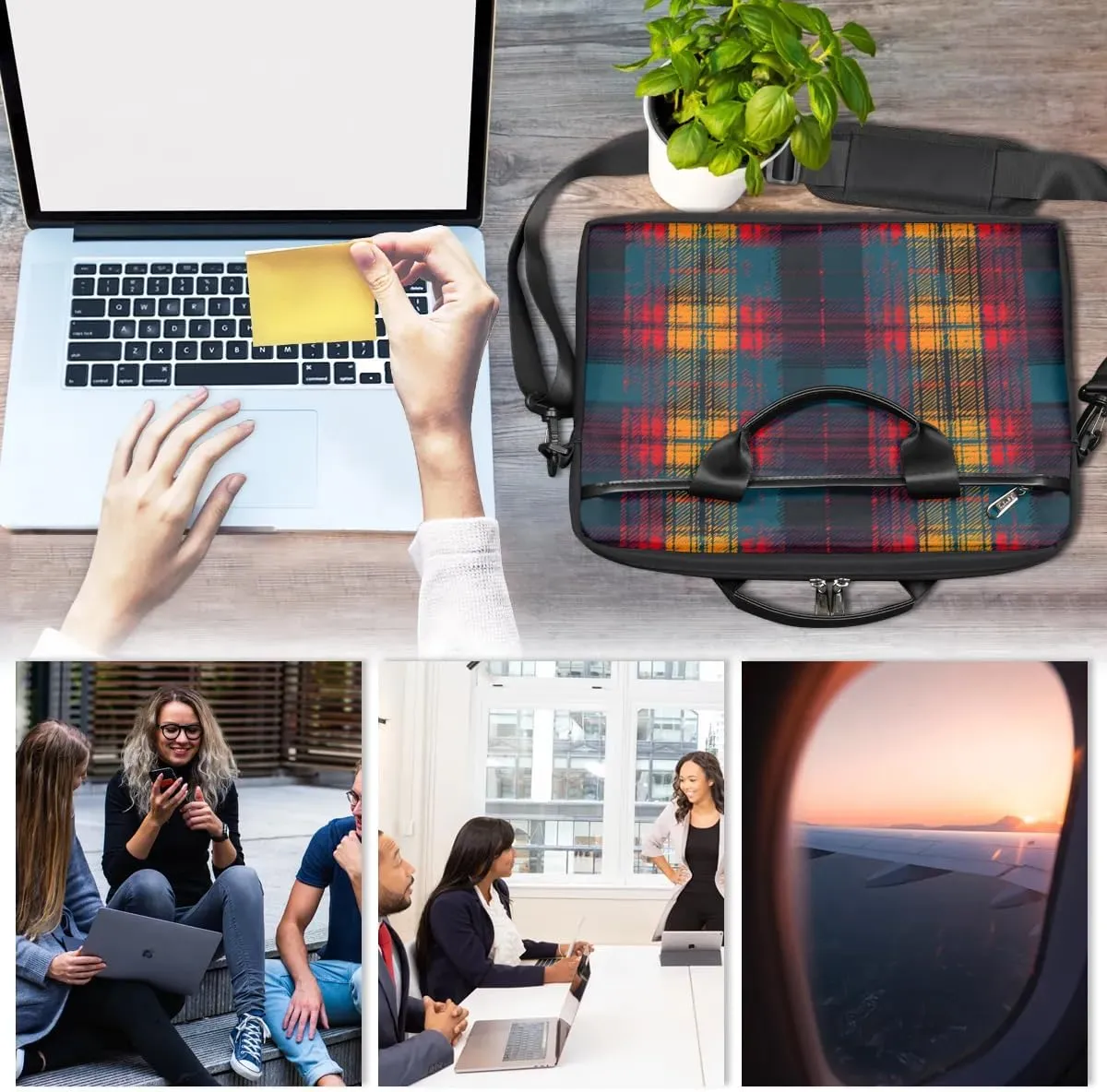 Laptop Shoulder Bag for 13-15 Inch Waterproof Laptop Sleeve Case Bag Slim Computer Carry Case Computer Cases for Laptops