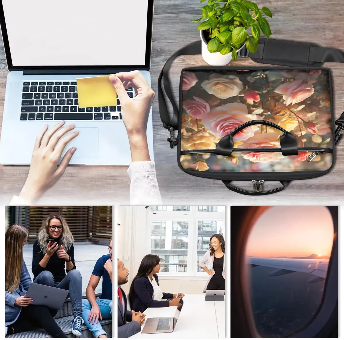Laptop Shoulder Bag for 13-15 Inch Waterproof Laptop Sleeve Case Bag Slim Computer Carry Case Computer Cases for Laptops