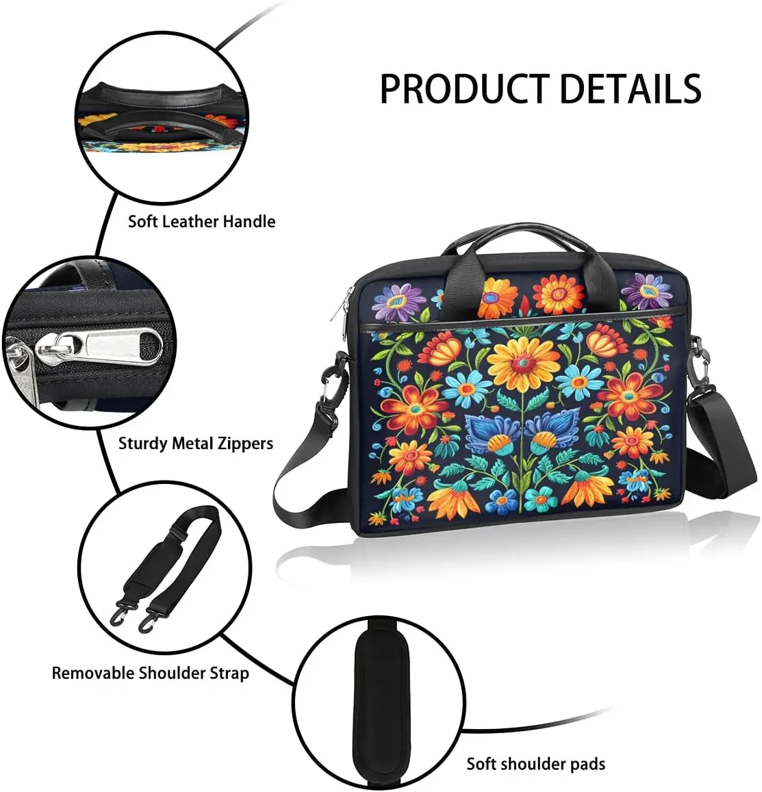 Laptop Shoulder Bag for 13-15 Inch Waterproof Laptop Sleeve Case Bag Slim Computer Carry Case Computer Cases for Laptops