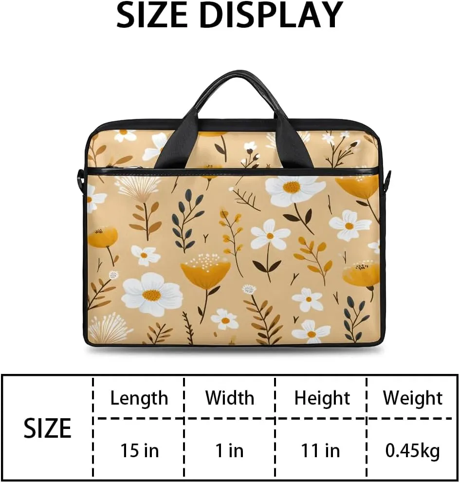 Laptop Shoulder Bag for 13-15 Inch Waterproof Laptop Sleeve Case Bag Slim Computer Carry Case Computer Cases for Laptops
