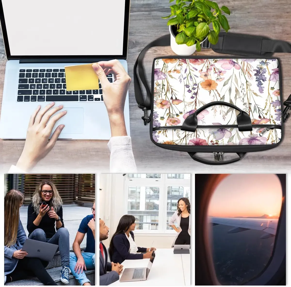 Laptop Shoulder Bag for 13-15 Inch Waterproof Laptop Sleeve Case Bag Slim Computer Carry Case Computer Cases for Laptops