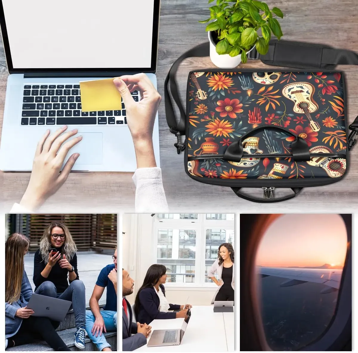 Laptop Shoulder Bag for 13-15 Inch Waterproof Laptop Sleeve Case Bag Slim Computer Carry Case Computer Cases for Laptops