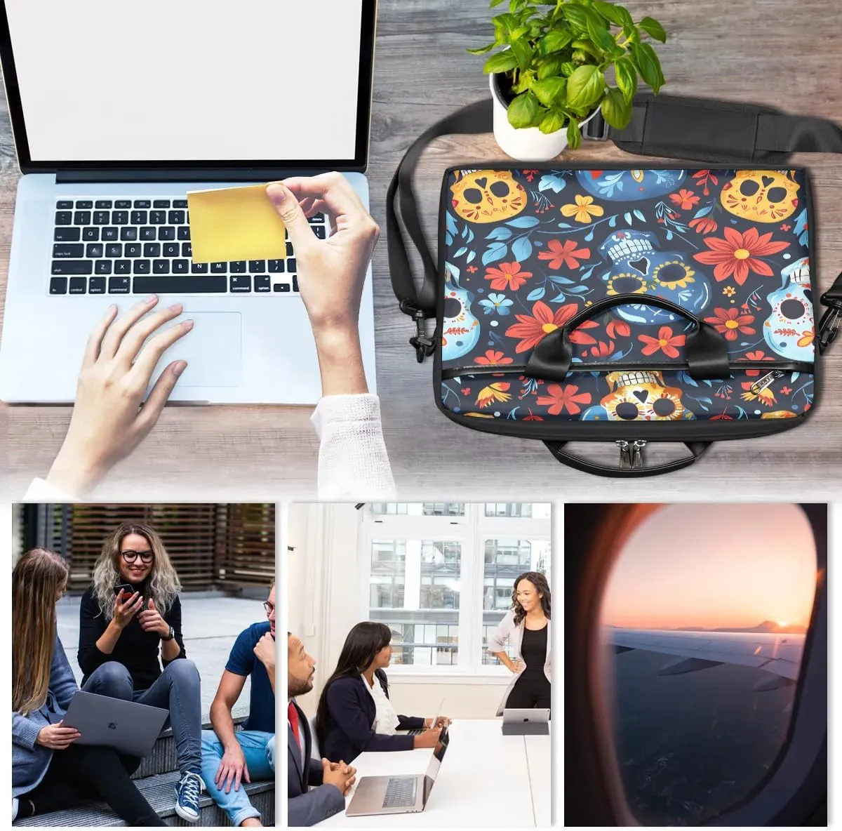 Laptop Shoulder Bag for 13-15 Inch Waterproof Laptop Sleeve Case Bag Slim Computer Carry Case Computer Cases for Laptops