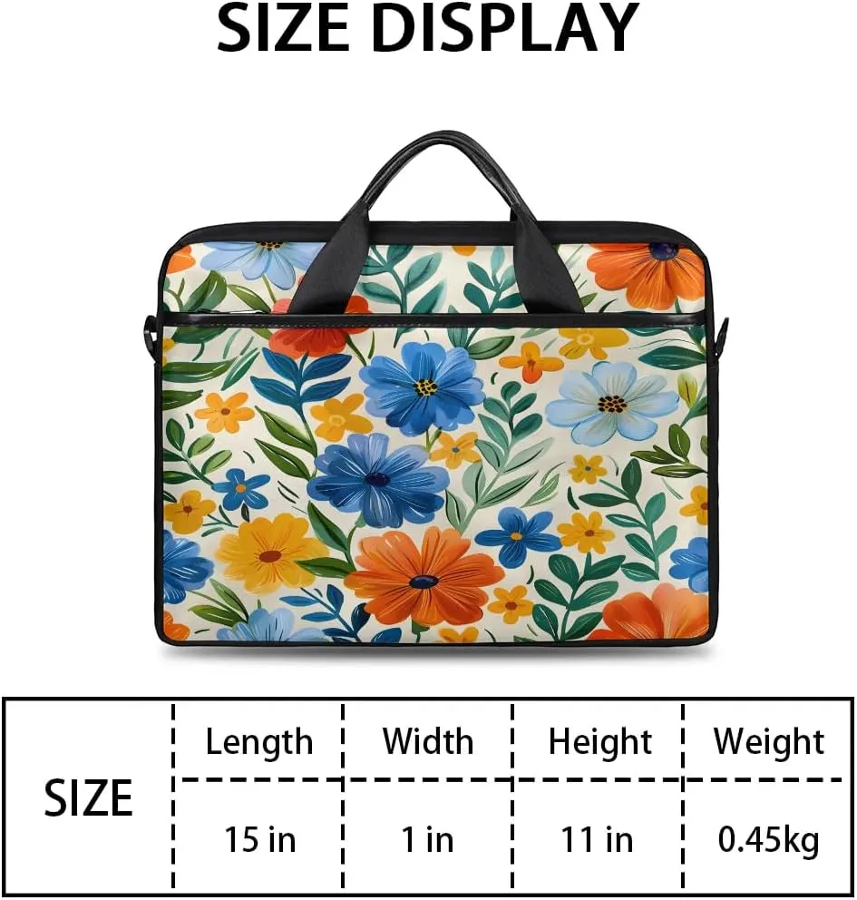 Laptop Shoulder Bag for 13-15 Inch Waterproof Laptop Sleeve Case Bag Slim Computer Carry Case Computer Cases for Laptops
