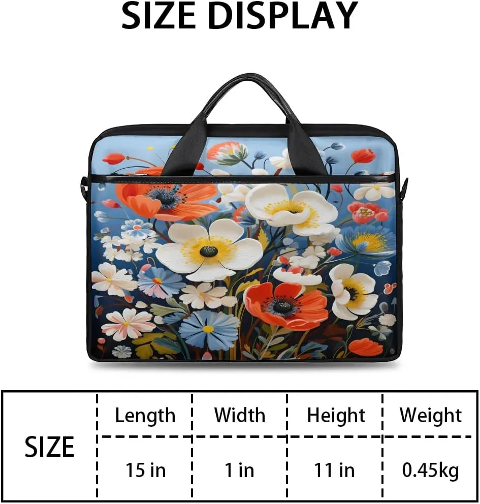 Laptop Shoulder Bag for 13-15 Inch Waterproof Laptop Sleeve Case Bag Slim Computer Carry Case Computer Cases for Laptops